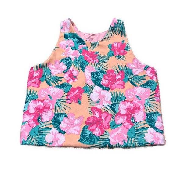 J. Crew Crewcuts Aloha Active Tank Sz M Girls - Picture 2 of 7